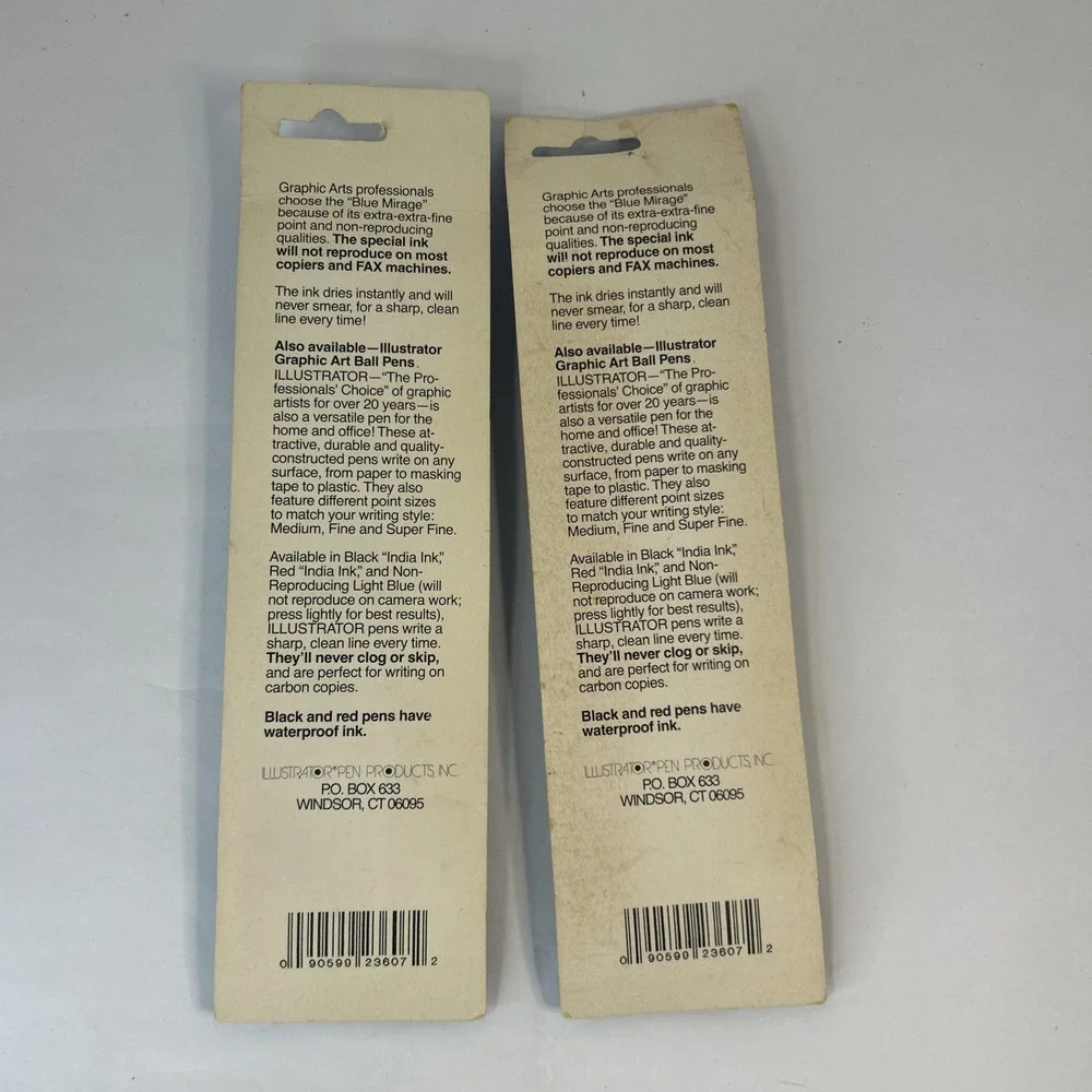 Vintage Illustrator Blue Mirage Non-repo Marker XX Micro Fine Point NOS Lot Of 2